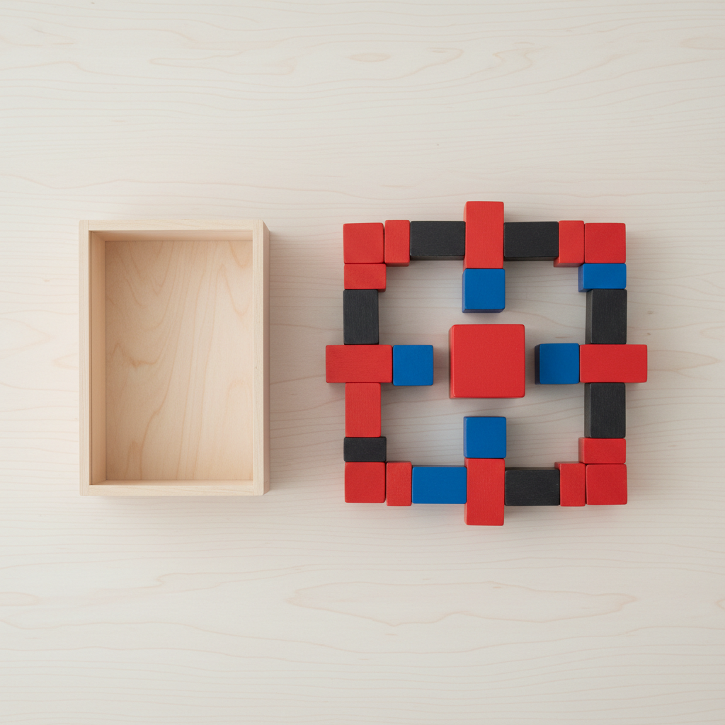 Binomial Cube — Montessori material illustration