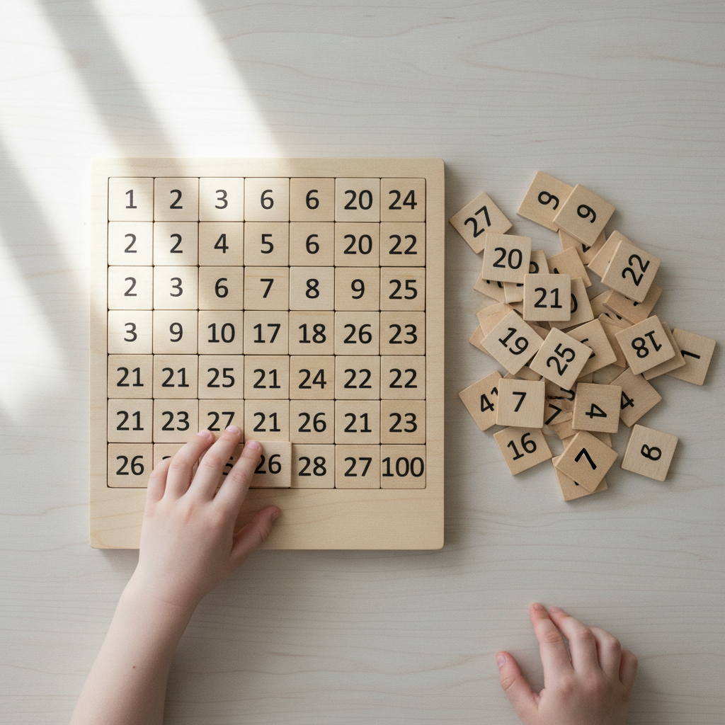 Hundred Board — Montessori material illustration